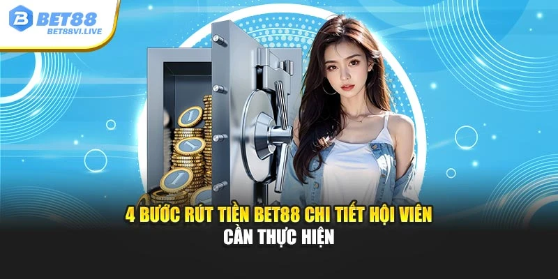 4 bước rút tiền Bet88 chi tiết hội viên cần thực hiện